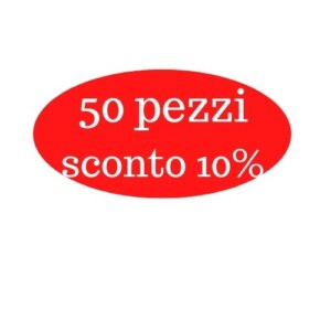 50 pezzi sconto 10%